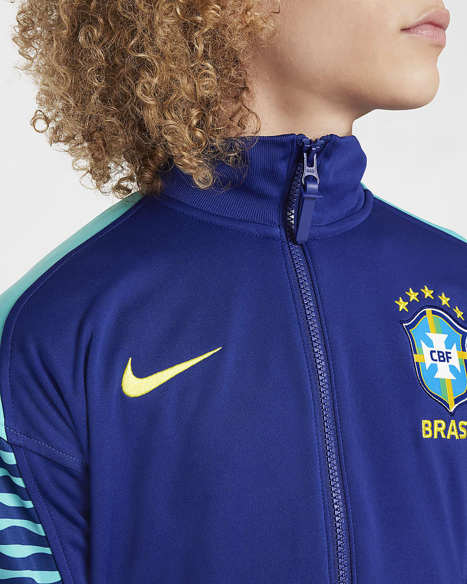 Brazil Academy Pro Big Kids Nike Dri FIT Soccer Anthem Jacket. Nike